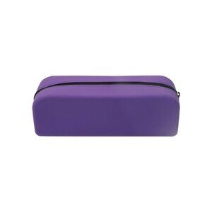 Purple Silicone Pencil Case With Zipper Closure For Stationery Storage